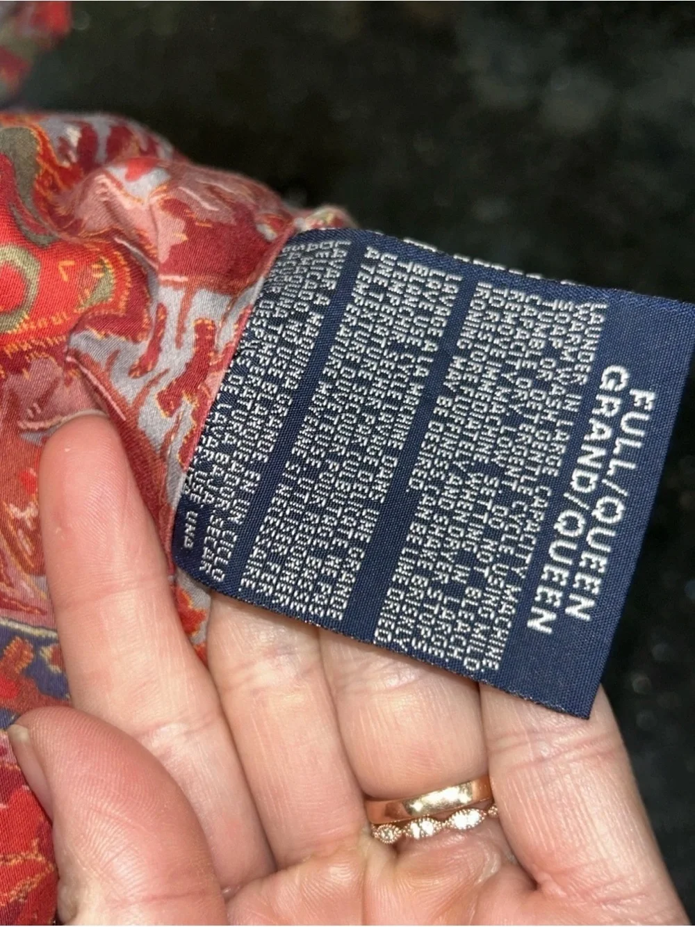 Vtg Ralph Lauren Red GALAHAD Paisley FULL/QUEEN Sateen Comforter